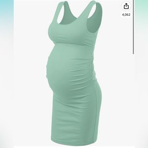 Sage Maternity Summer Dress